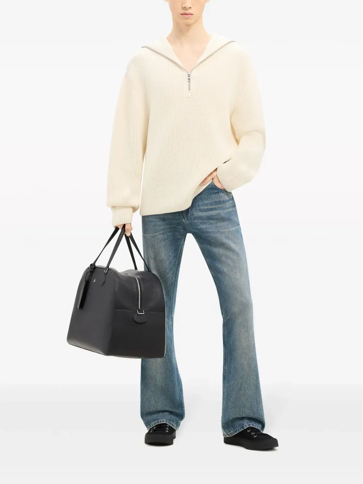Courrèges リブ編みフード付きセーター - ニュートラルカラー - 画像2