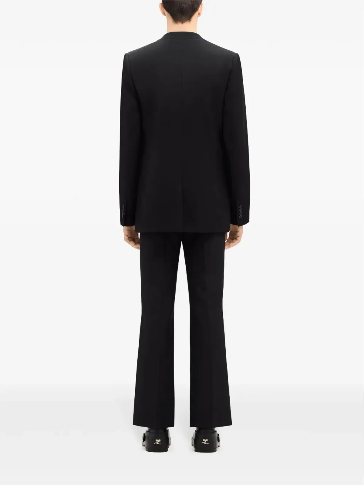 Courrèges ロゴパッチ ウール ブレザー ブラック - 画像4