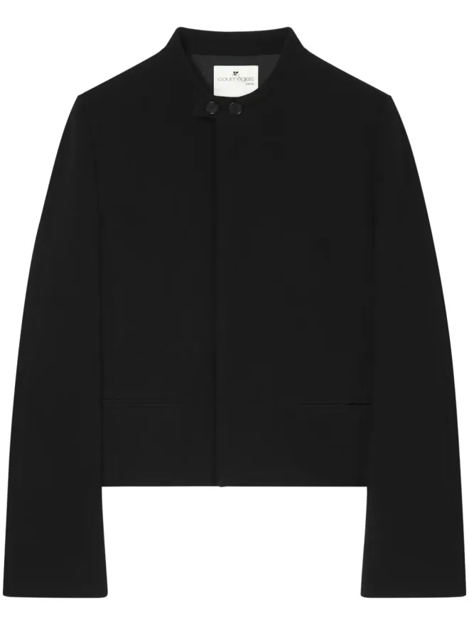 Courrèges Courrèges ロゴパッチ クレープジャケット - ブラックの商品画像