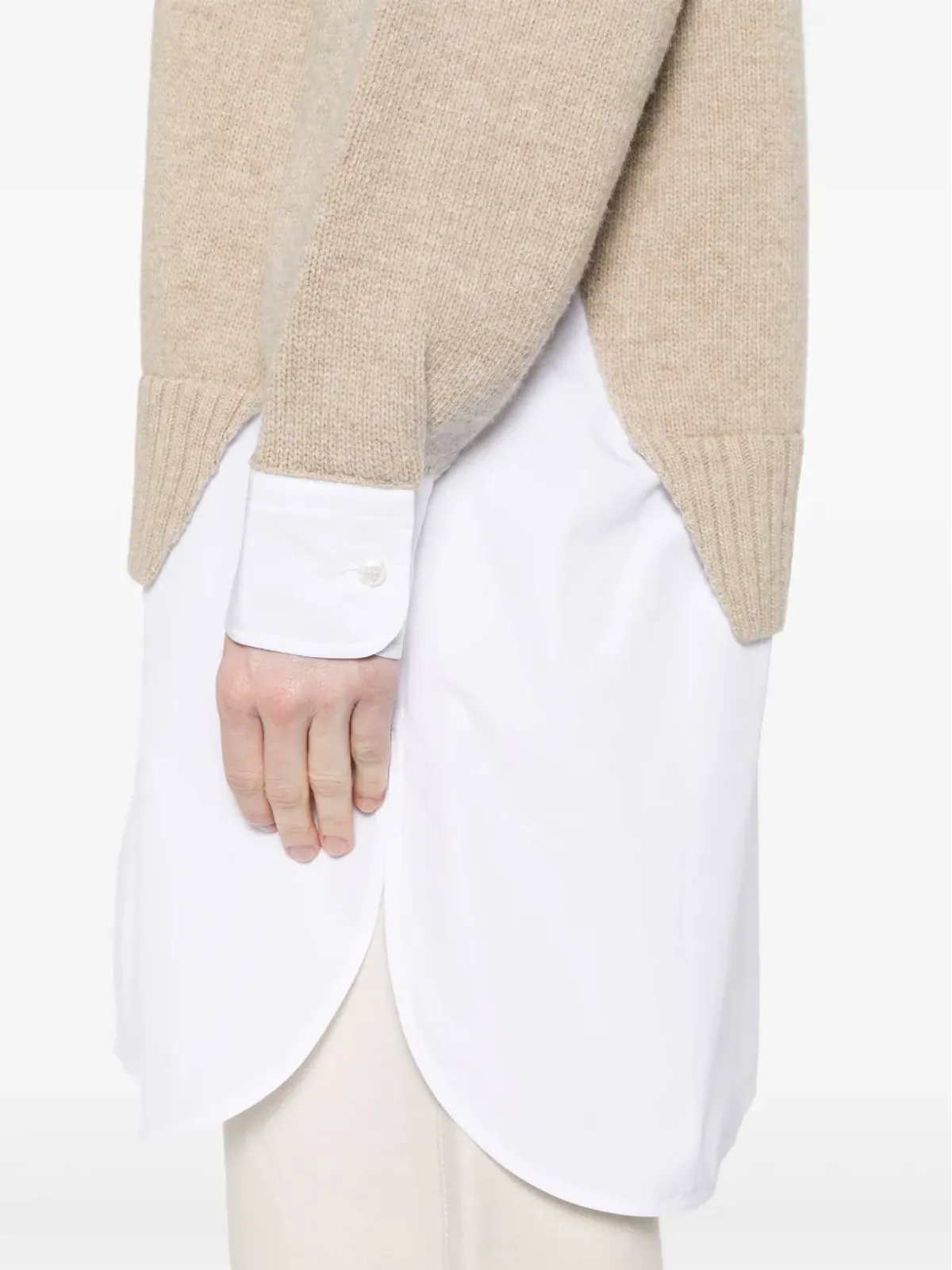 Stella McCartney レイヤード風ニットセーター - ニュートラルカラー - 画像5