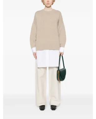 Stella McCartney レイヤード風ニットセーター - ニュートラルカラー - サムネイル2