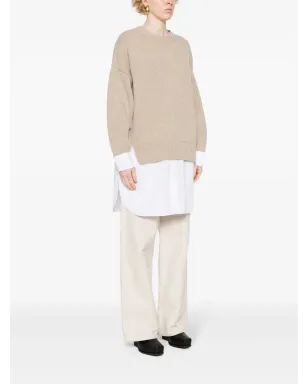 Stella McCartney レイヤード風ニットセーター - ニュートラルカラー - サムネイル3