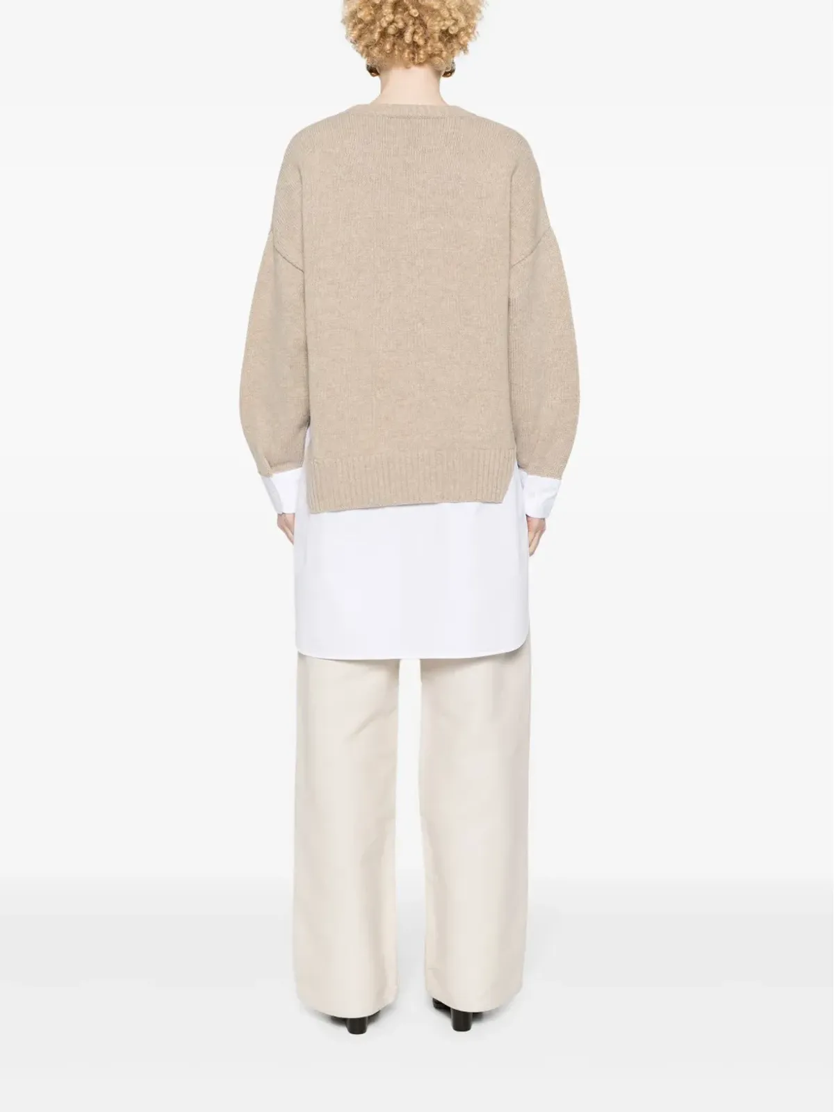 Stella McCartney レイヤード風ニットセーター - ニュートラルカラー - 画像4