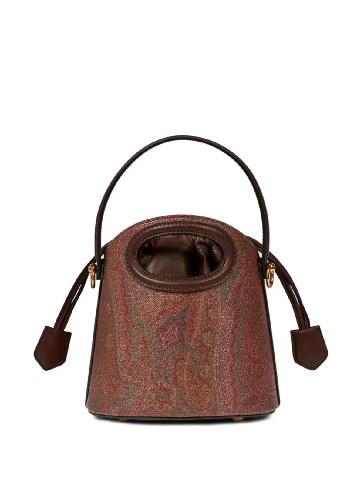 ETRO 小さめ Saturno ペイズリープリント クロスボディバッグ - ブラウン - 画像3