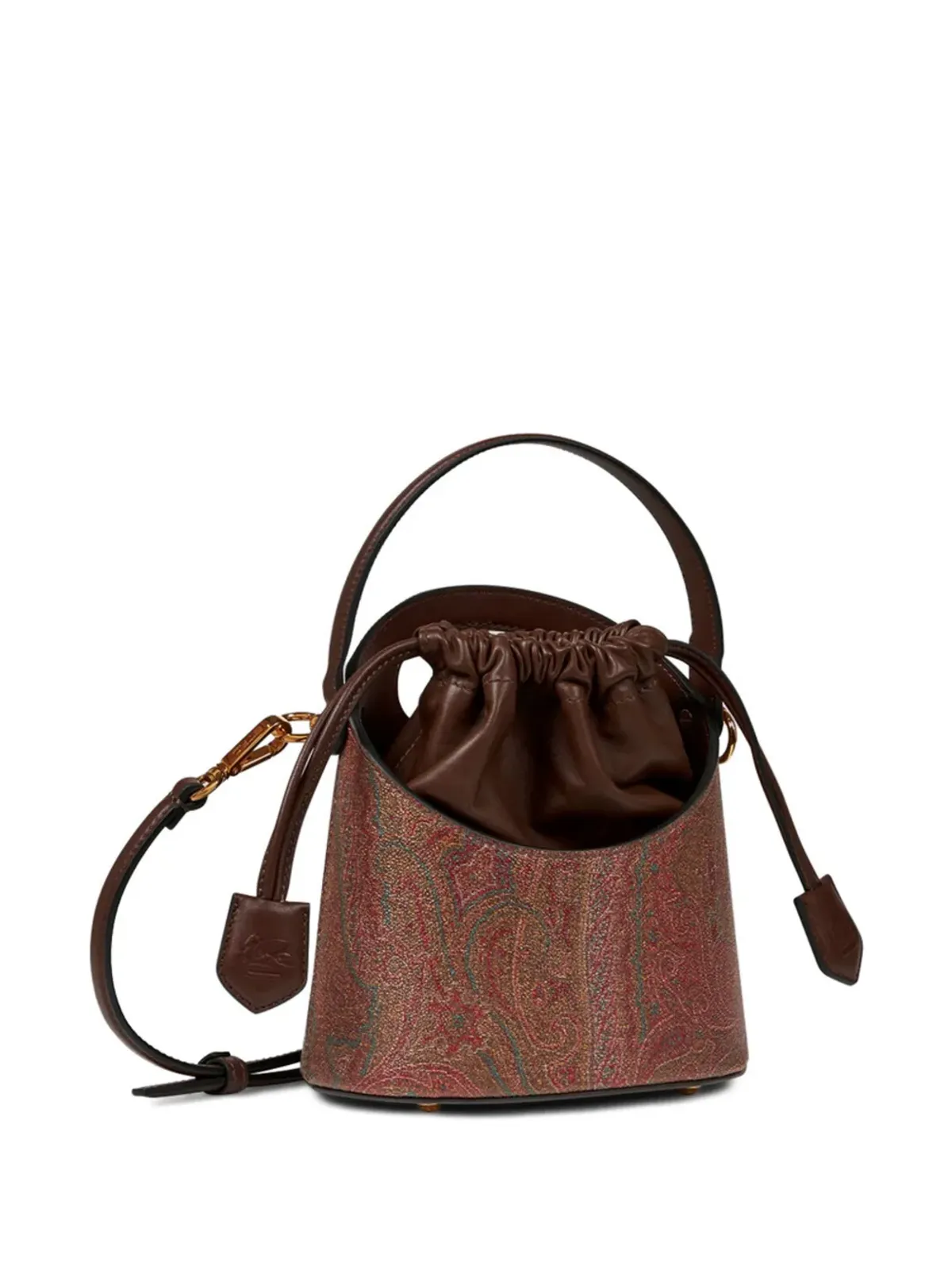 ETRO 小さめ Saturno ペイズリープリント クロスボディバッグ - ブラウン - 画像4