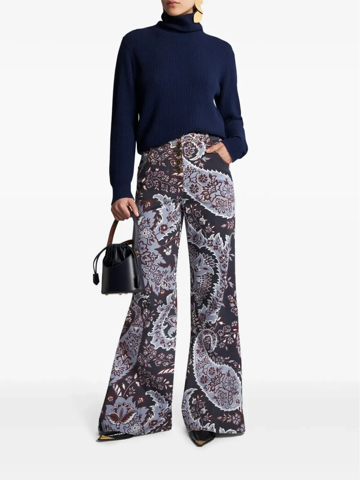 ETRO カシミヤ タートルネック セーター - 画像2