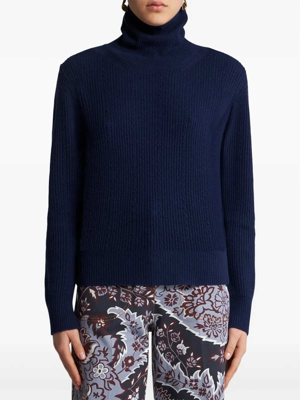 ETRO カシミヤ タートルネック セーター - 画像3