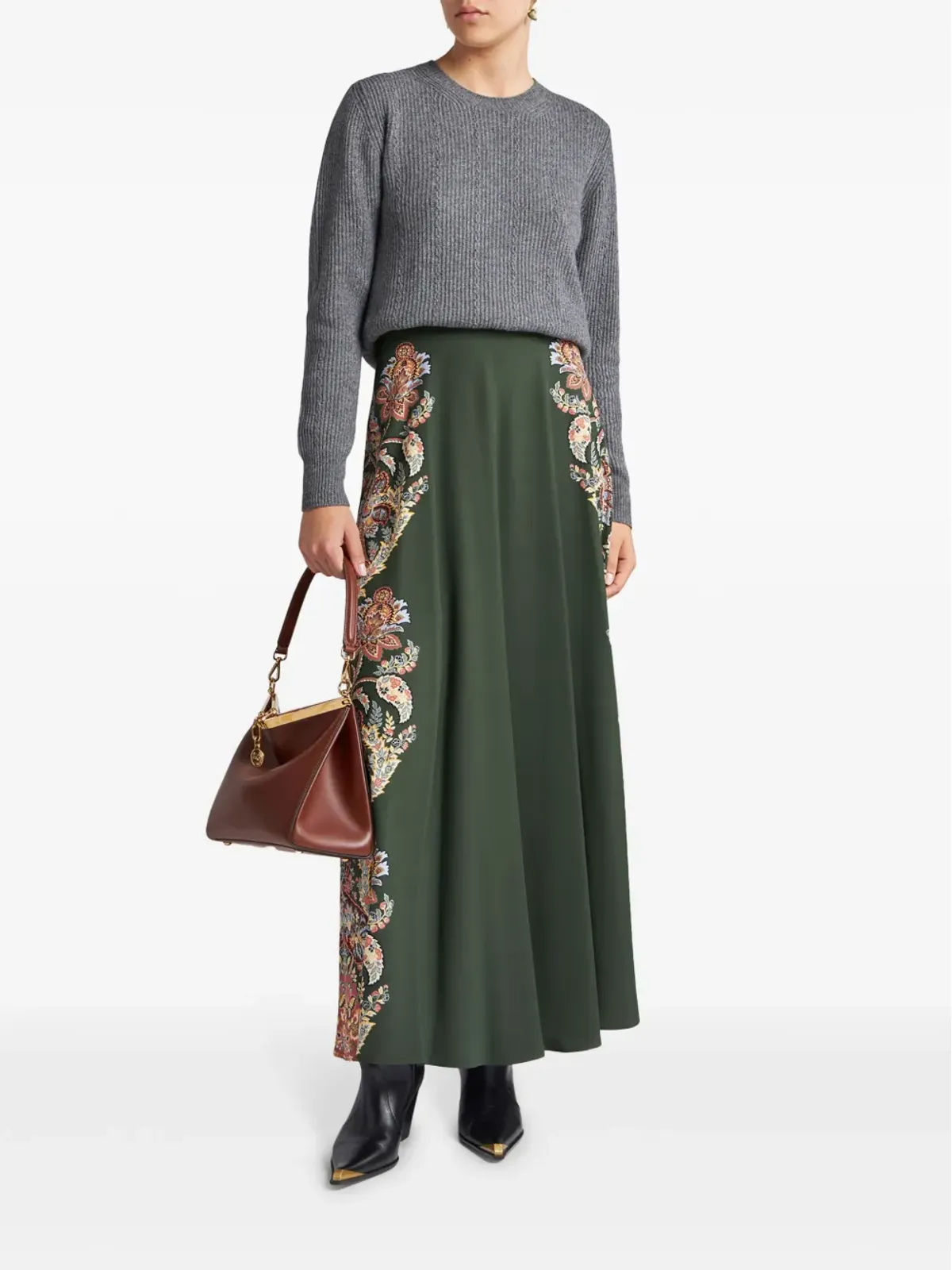 ETRO リブ編みニット セーター - グレー - 画像2