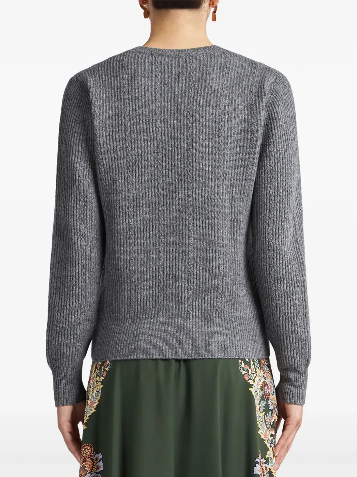ETRO リブ編みニット セーター - グレー - 画像3