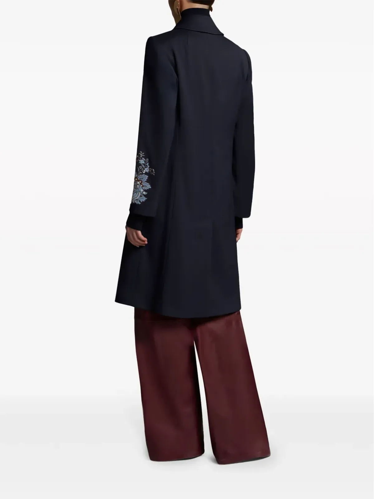 ETRO 刺繍入りギャバジンコート - ブルー - 画像4