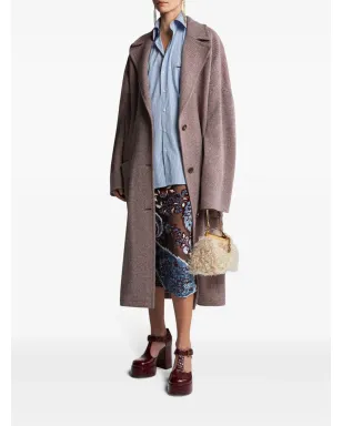 ETRO ベルテッドウールコート - レッド - サムネイル2