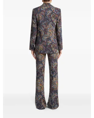 ETRO ペイズリー柄 シングルブレスト ブレザー - ブラック - サムネイル4