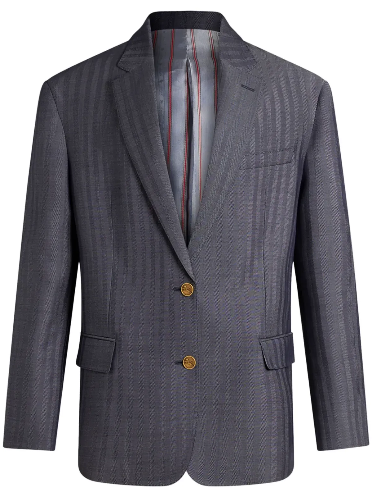 ETRO ロゴ入りボタン ジャケット - グレー - 画像1