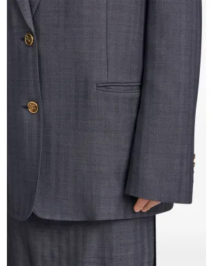 ETRO ロゴ入りボタン ジャケット - グレー - サムネイル5