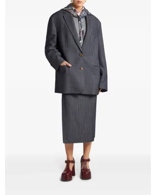 ETRO ロゴ入りボタン ジャケット - グレー - サムネイル3