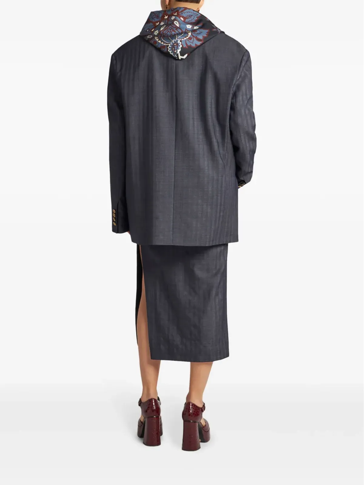 ETRO ロゴ入りボタン ジャケット - グレー - 画像4