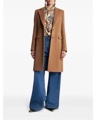 ETRO ロゴ入りボタン コート - ブラウン - サムネイル2