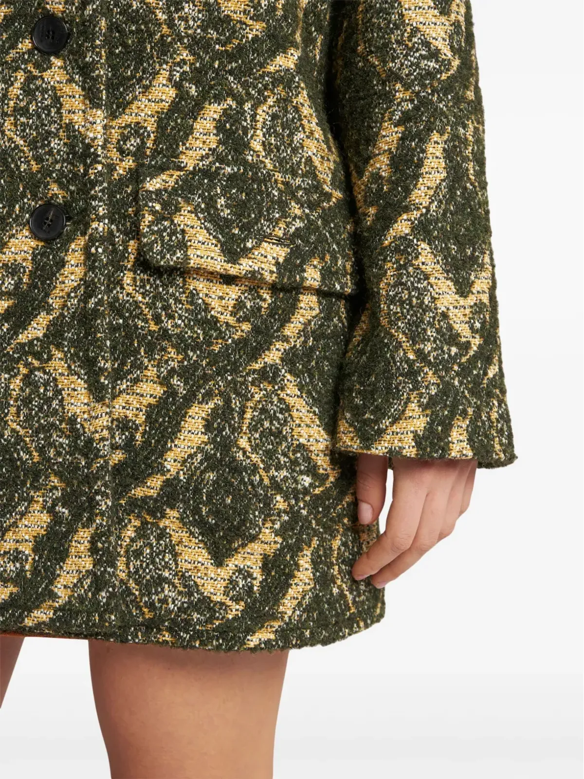 ETRO ジャカード ダブルブレスト コート - 画像5