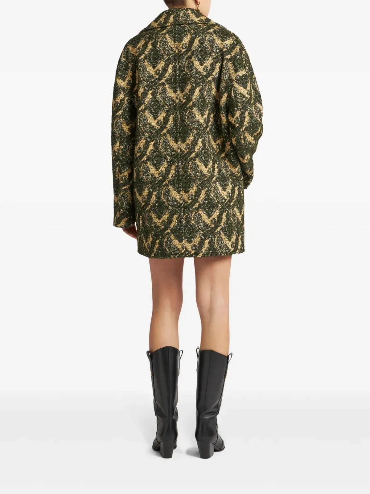 ETRO ジャカード ダブルブレスト コート - 画像4