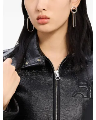 Courrèges エンボスロゴ ジップファスナー付き ジャケット ブラック - サムネイル5