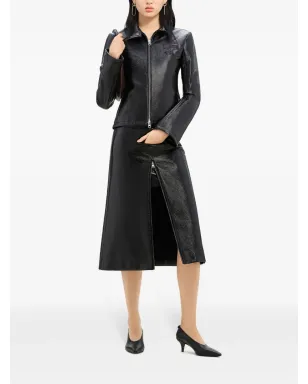 Courrèges エンボスロゴ ジップファスナー付き ジャケット ブラック - サムネイル2