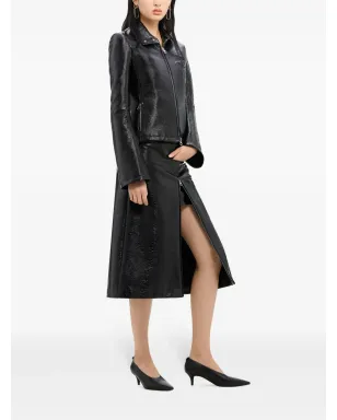 Courrèges エンボスロゴ ジップファスナー付き ジャケット ブラック - サムネイル3
