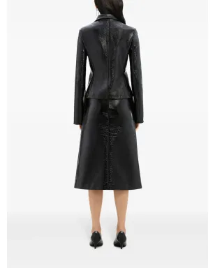 Courrèges エンボスロゴ ジップファスナー付き ジャケット ブラック - サムネイル4