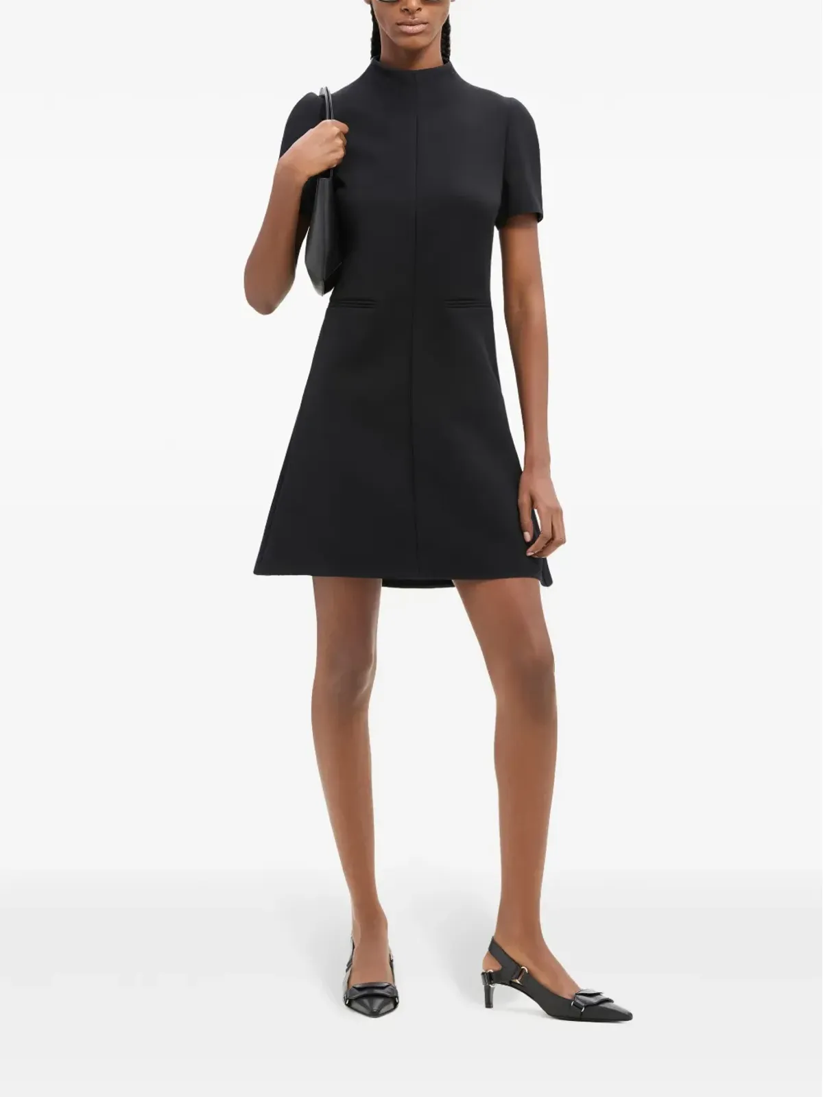 Courrèges ツイル素材のAラインミニドレス - ブラック - 画像2
