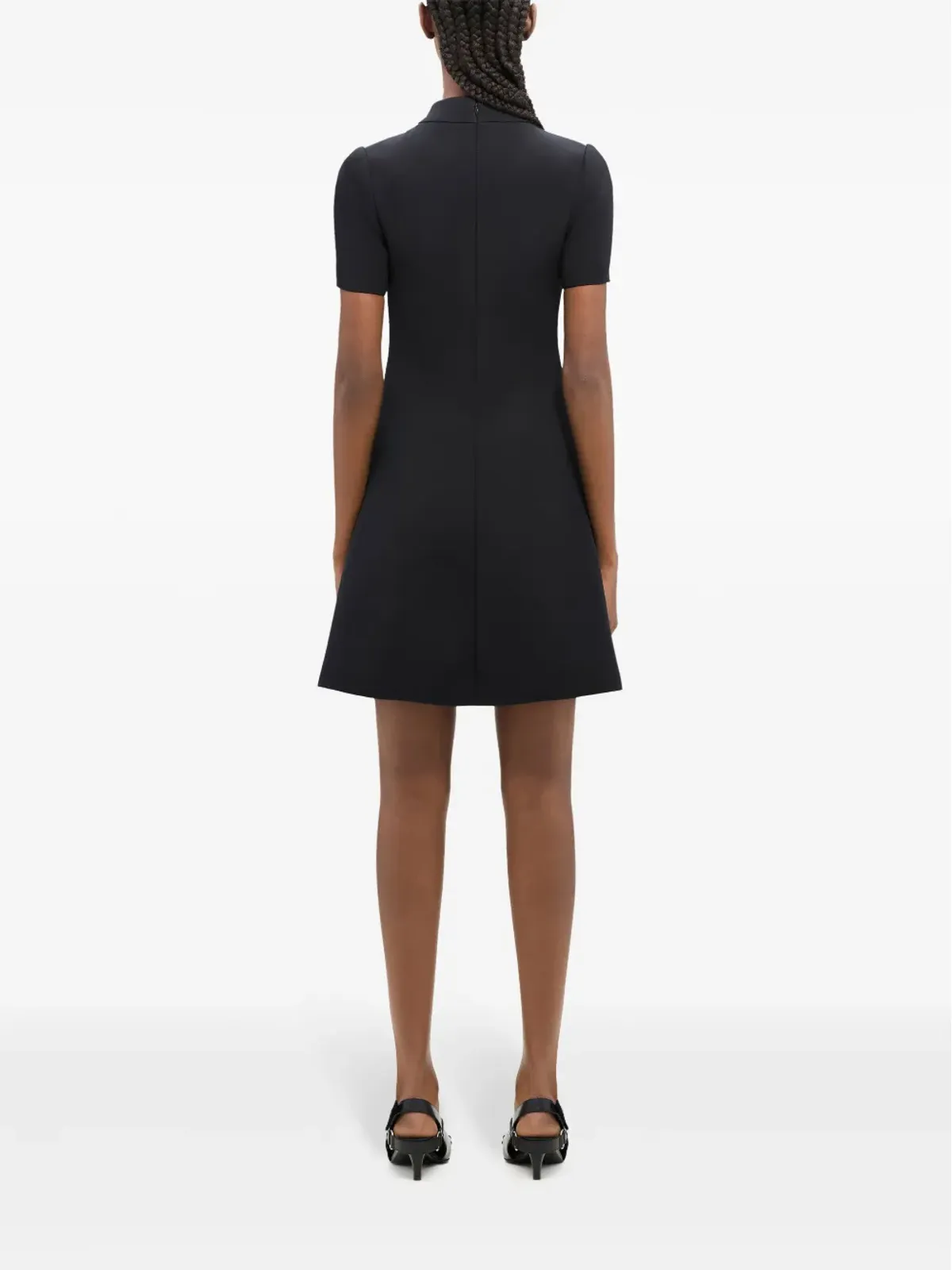 Courrèges ツイル素材のAラインミニドレス - ブラック - 画像4
