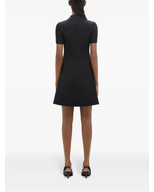 Courrèges ツイル素材のAラインミニドレス - ブラック - サムネイル4