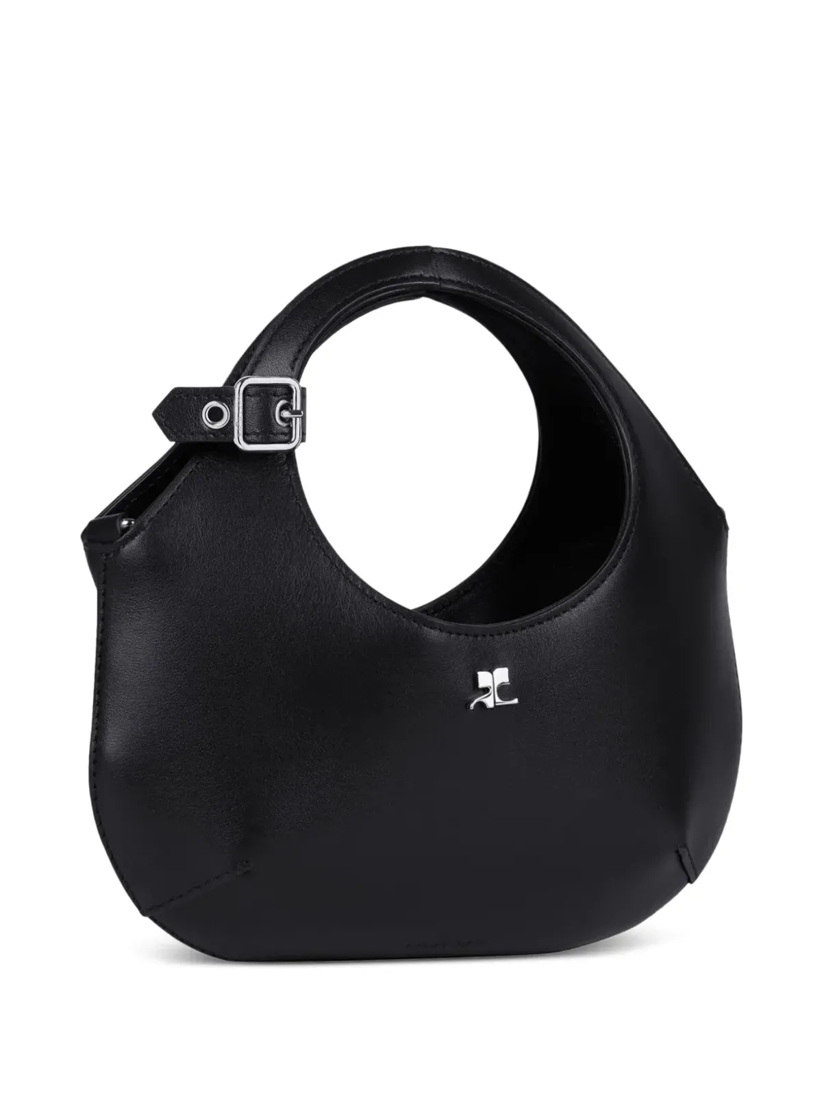 Courrèges ミニ Holy レザー トートバッグ - ブラック - 画像4