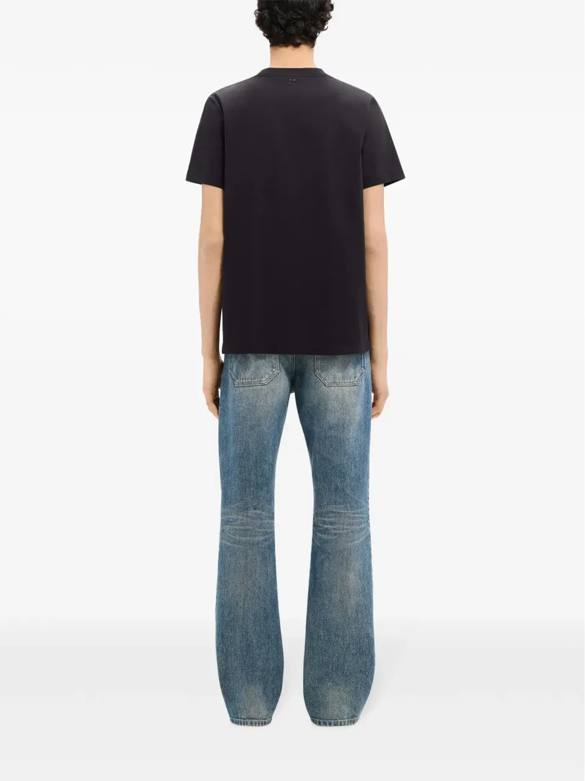 Courrèges ロゴ刺繍入りコットンTシャツ - ブラック - 画像3
