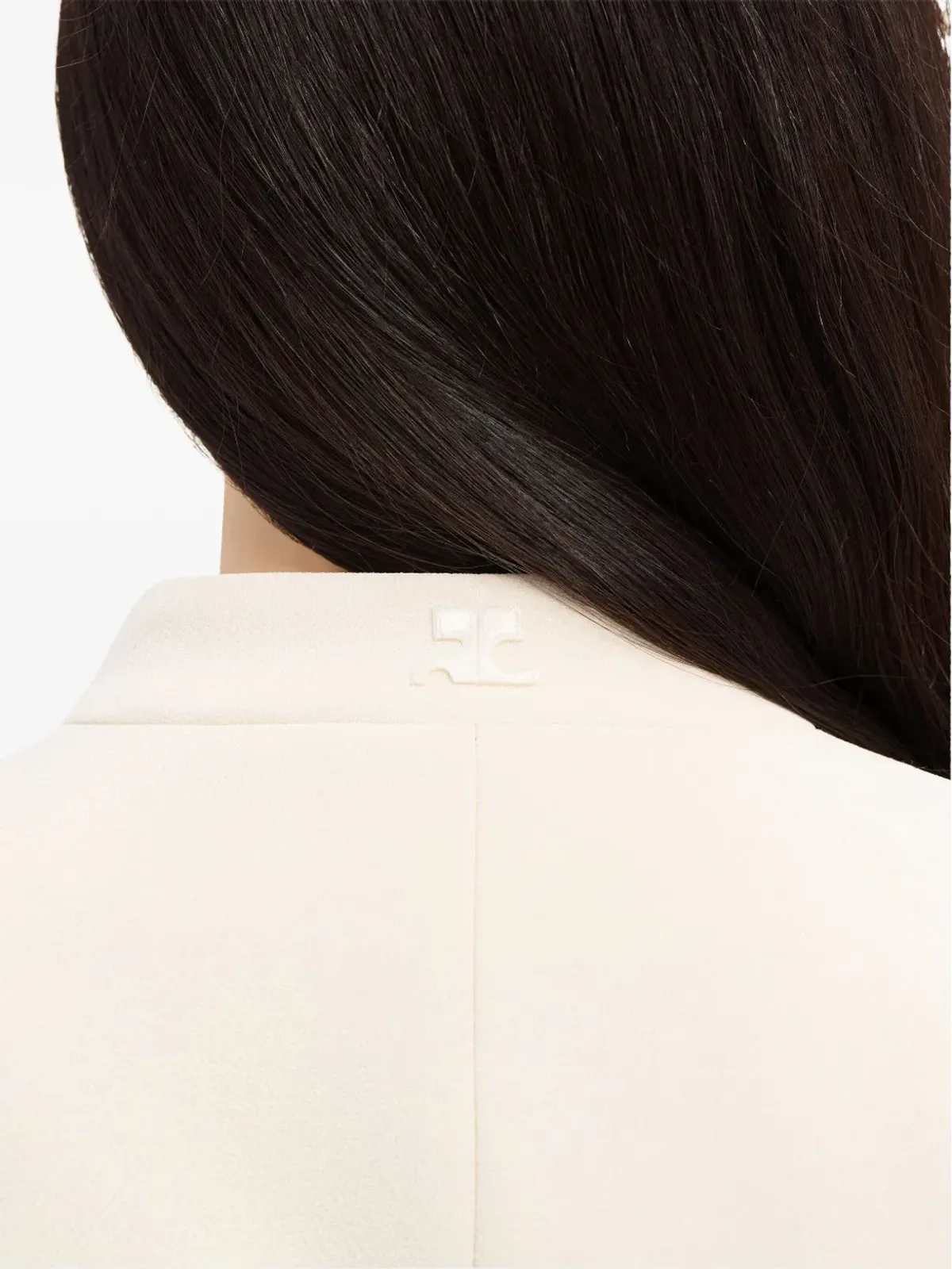 Courrèges ヘリテージ 隠しファスナー付きクレープジャケット - ホワイト - 画像5
