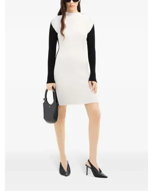Courrèges コントラストフレーム リブニット ミニドレス ブラック - サムネイル2