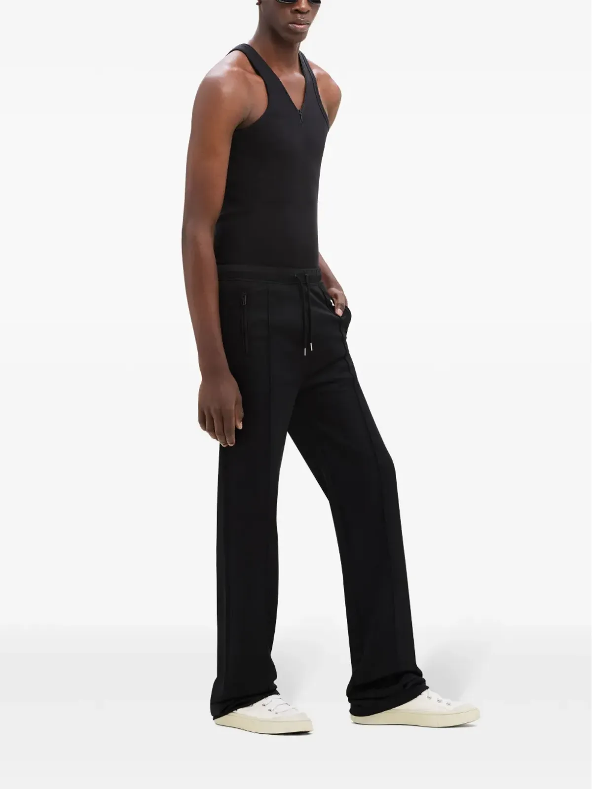 Courrèges ストレートレッグ トラックパンツ ブラック - 画像3