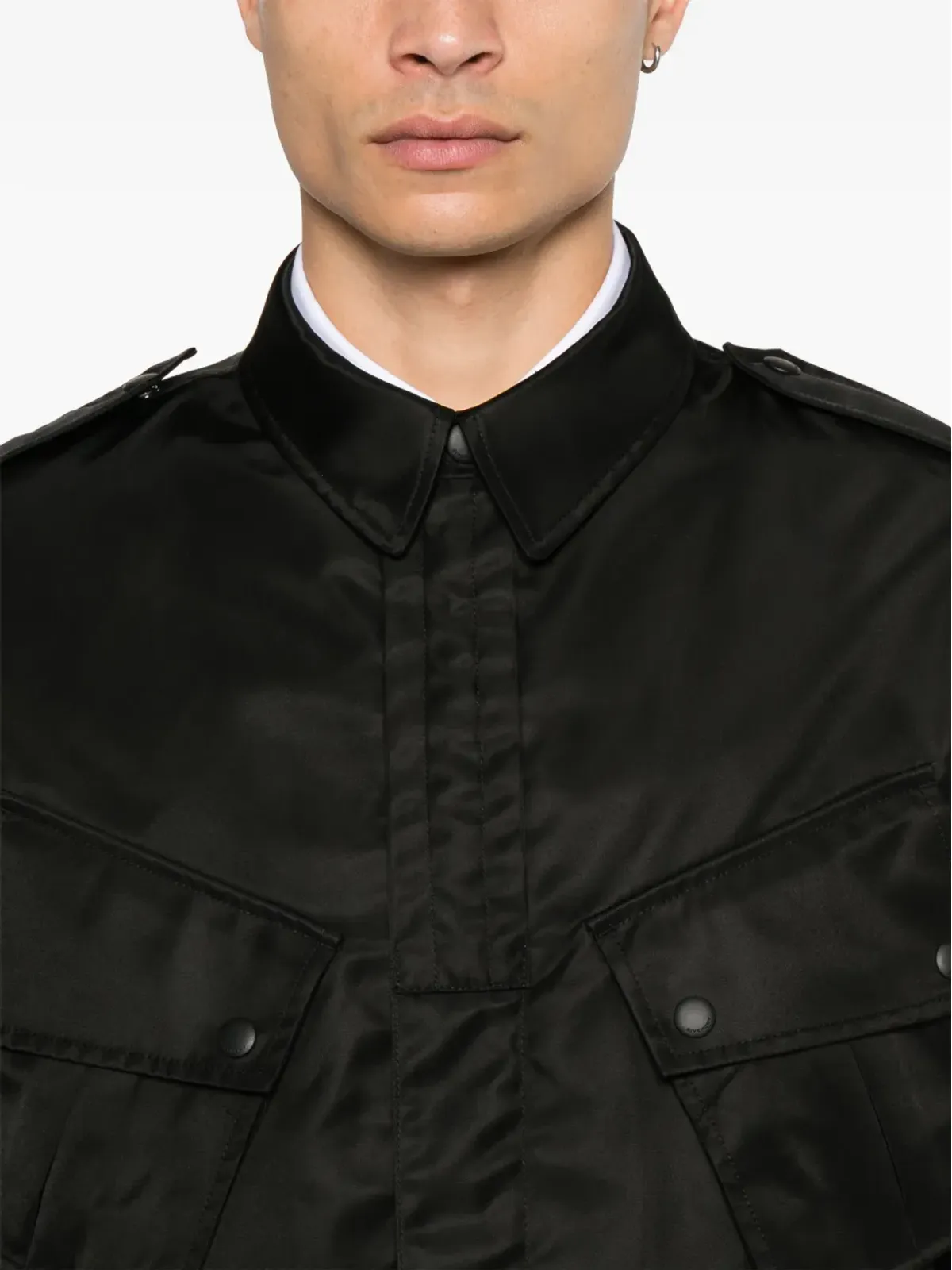Givenchy ロゴアップリケ入りシャツジャケット - ブラック - 画像5