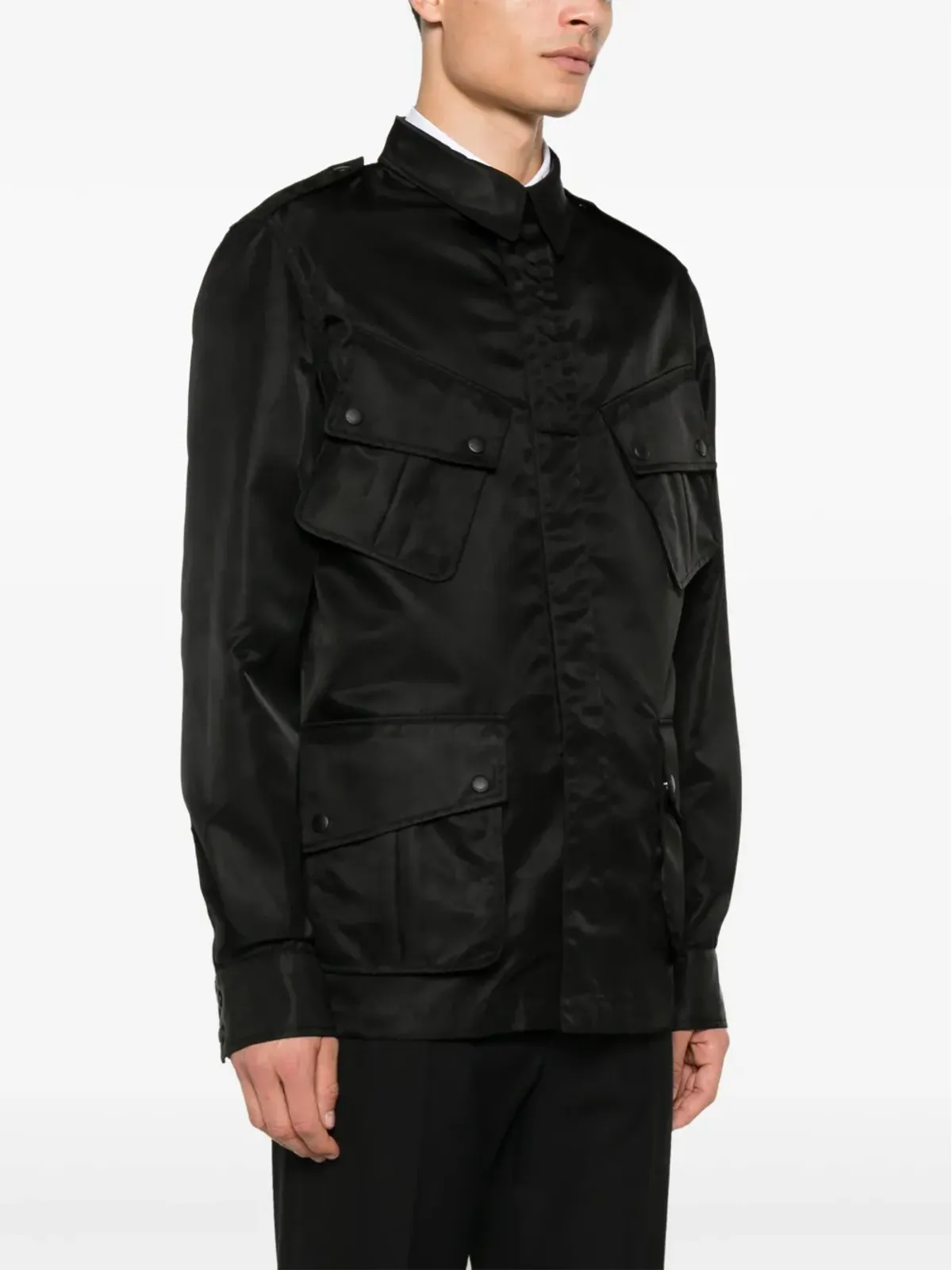 Givenchy ロゴアップリケ入りシャツジャケット - ブラック - 画像3