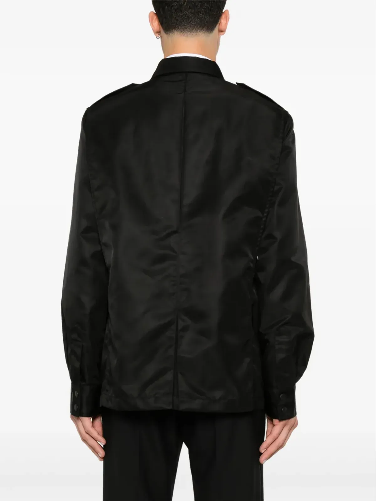 Givenchy ロゴアップリケ入りシャツジャケット - ブラック - 画像4
