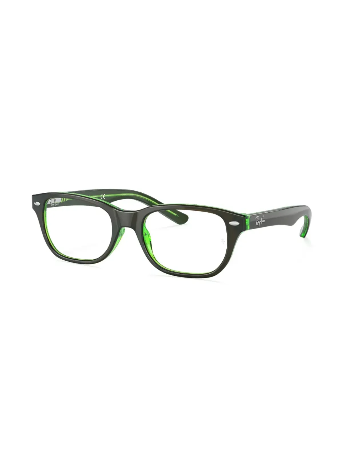RAY-BAN JUNIOR ブラウンの長方形フレーム眼鏡 - 画像2