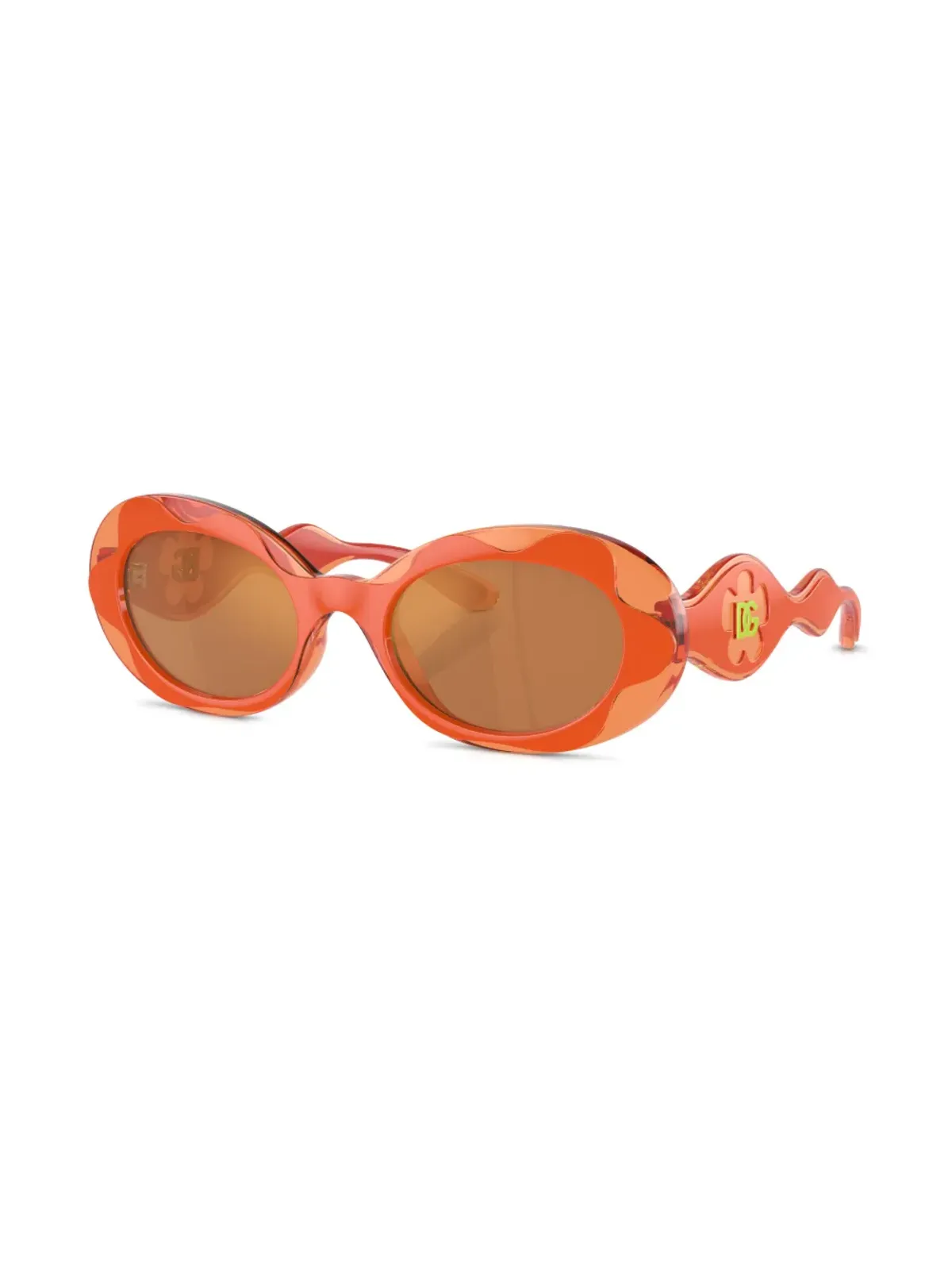 Dolce & Gabbana Kids オーバルフレーム サングラス - オレンジ - 画像2