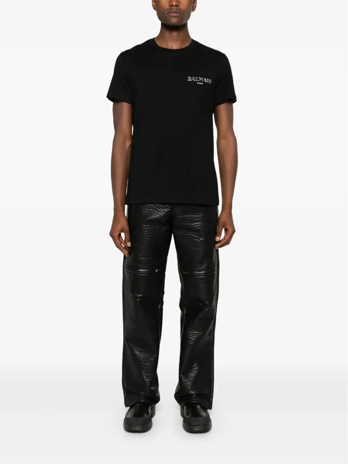 Balmain ロゴアップリケ コットン Tシャツ - 画像2