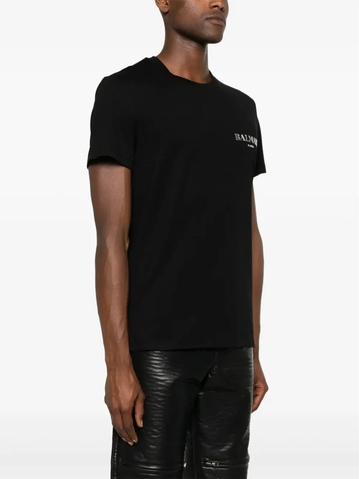 Balmain ロゴアップリケ コットン Tシャツ - 画像3
