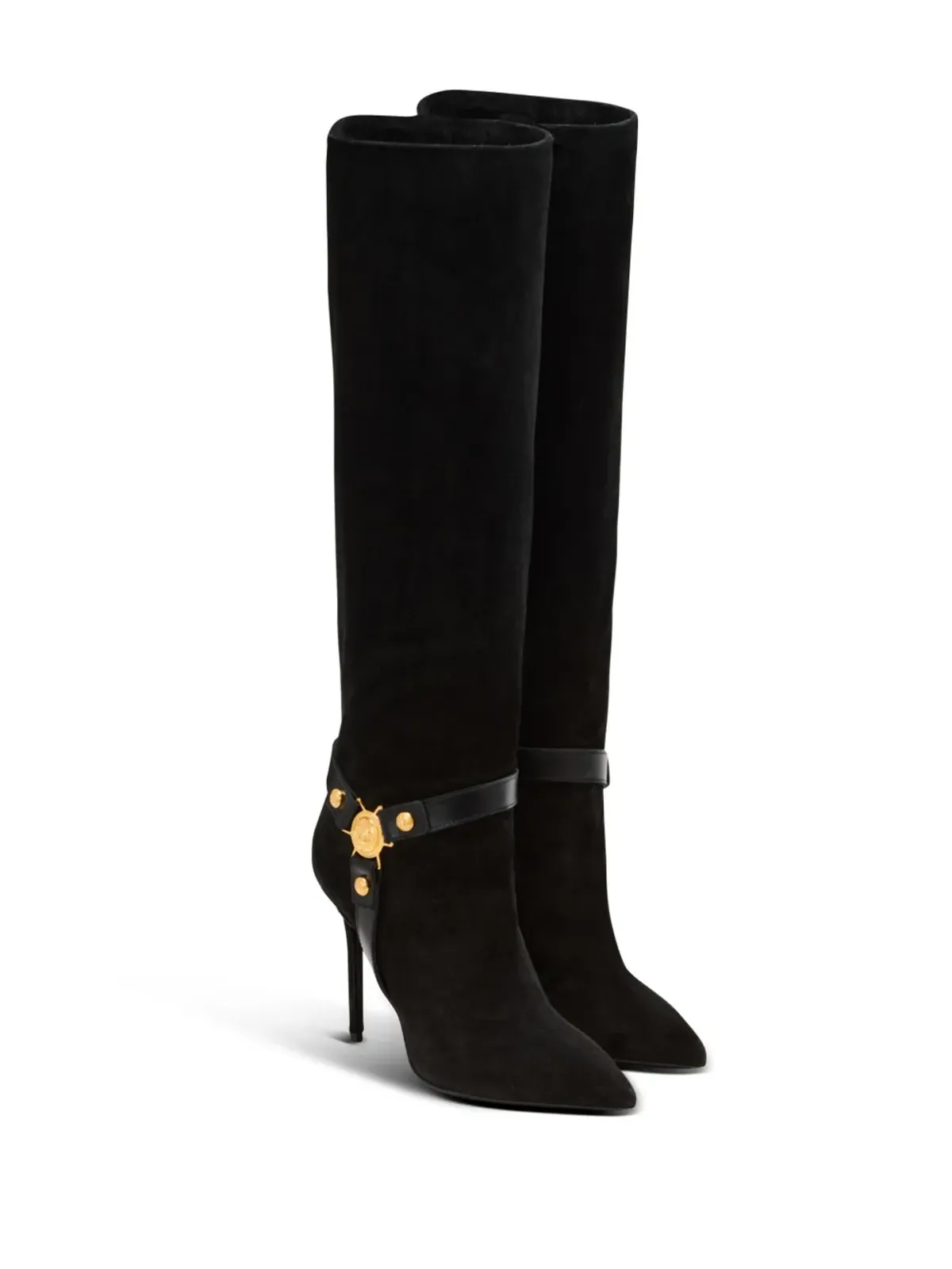 Balmain Eva 95mm スエード バイカーブーツ - ブラック - 画像2