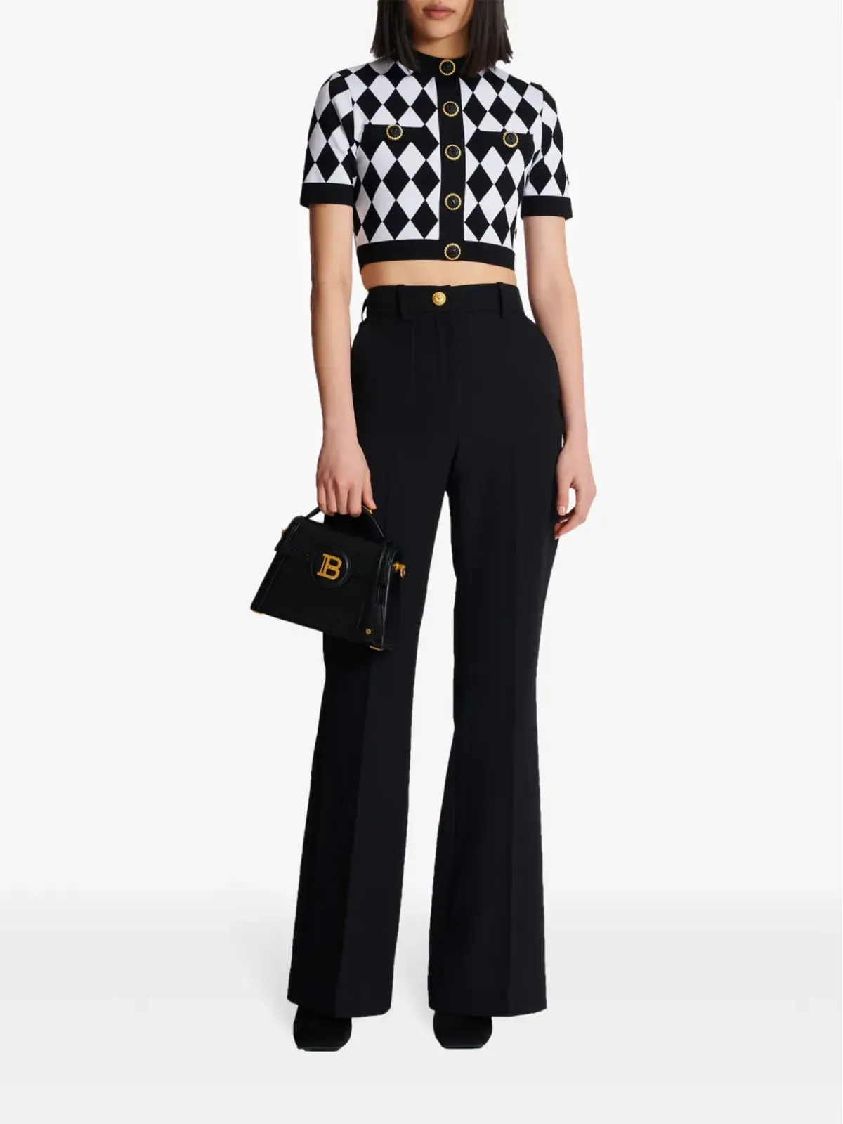 Balmain B-Buzz Dynasty レザー ショルダーバッグ - ブラック - 画像2