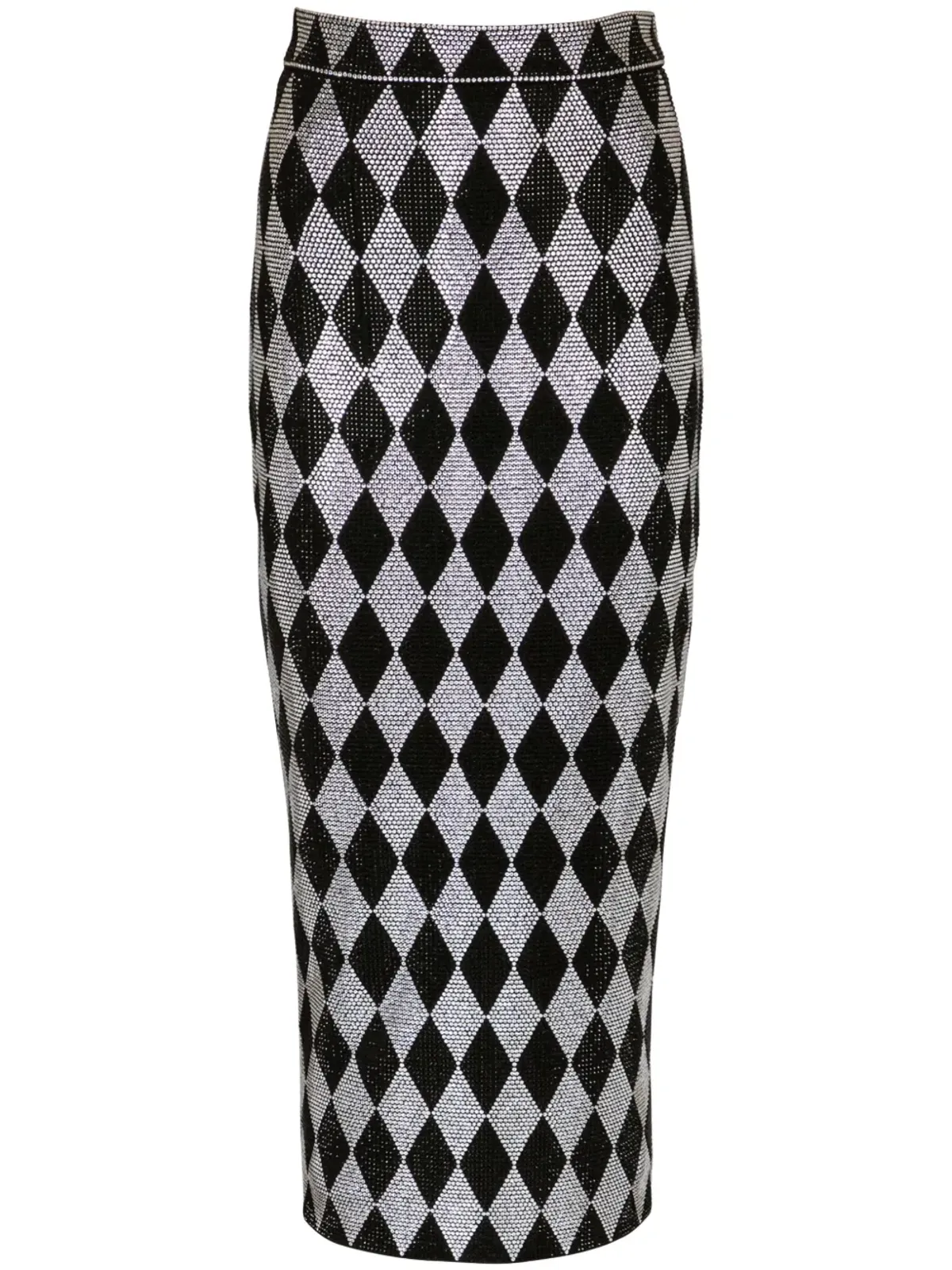 Balmain ラインストーン装飾付きミディスカート - ブラック - 画像1