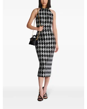 Balmain ラインストーン装飾付きミディスカート - ブラック - サムネイル2