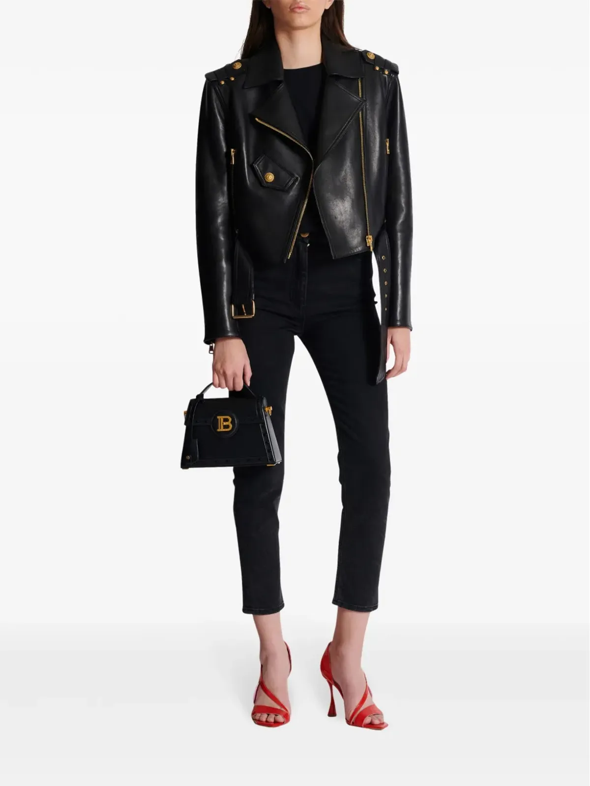 Balmain B-Buzz Dynasty レザー トートバッグ - ブラック - 画像2