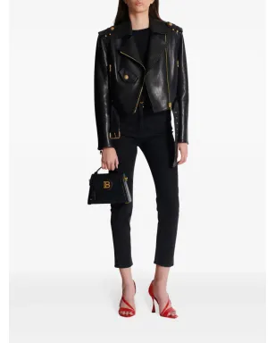 Balmain B-Buzz Dynasty レザー トートバッグ - ブラック - サムネイル2