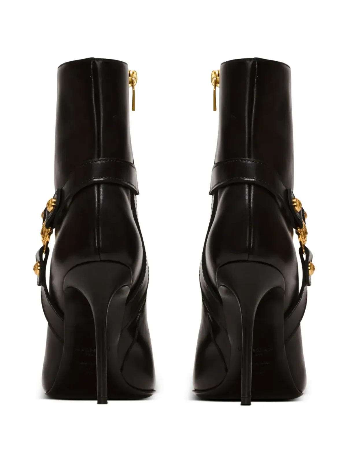 Balmain Eva 95mm ロゴプレート アンクルブーツ - ブラック - 画像3