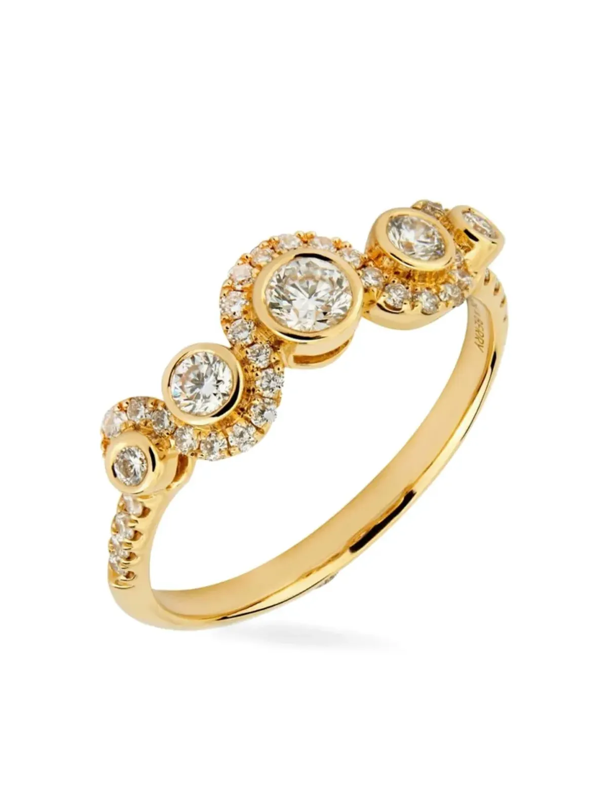 Lark & Berry 18kt yellow gold Wave diamond ring - 画像2